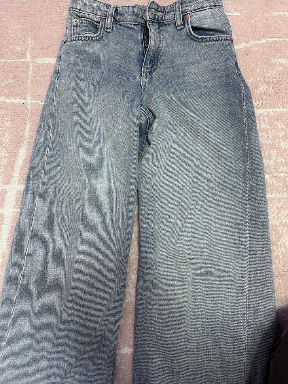 Zara Kids Light Blue Wide Leg Jeans
